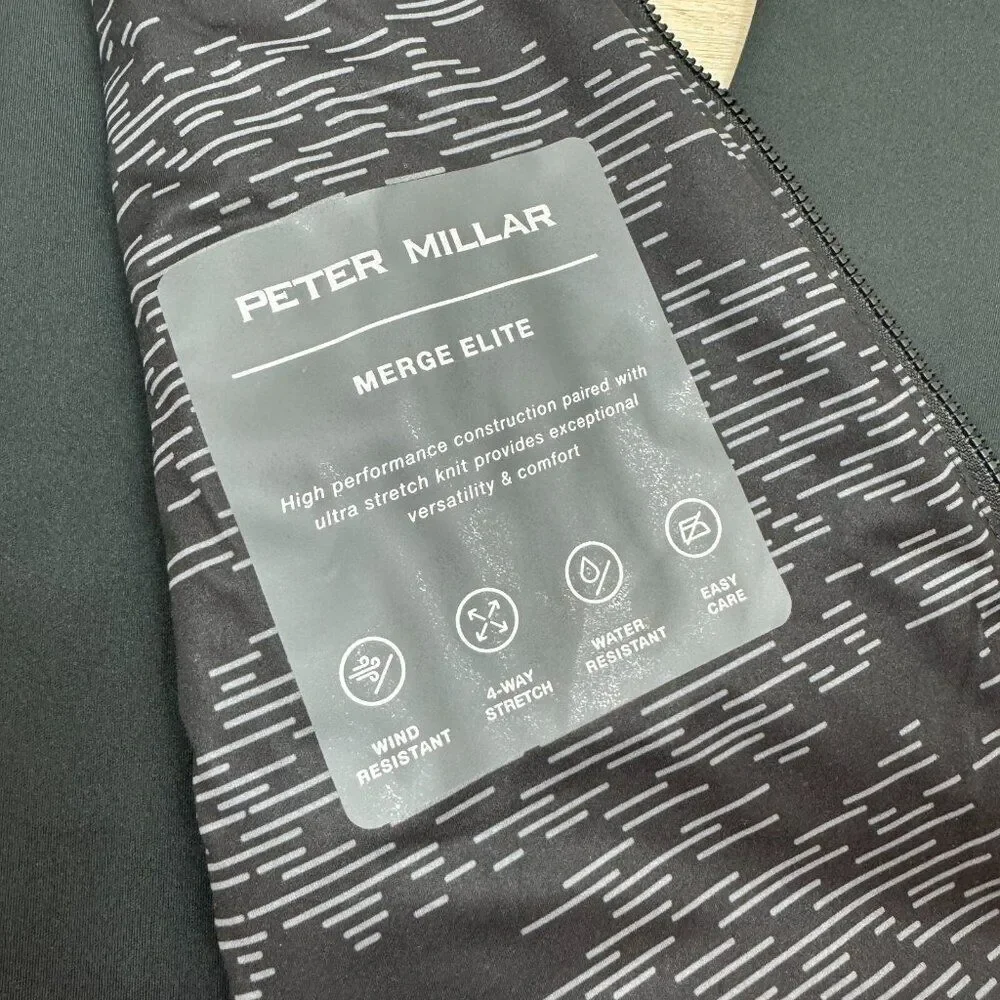 Peter Millar Boys Merge Hybrid‎ Jacket Size Large Black Full Zip